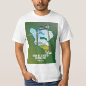 メキシコのスミデロ渓谷の地図 Tシャツ (正面)