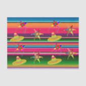 メキシコのセラピ毛布ストライプのクリスマスメキシコ 薄葉紙 (正面)