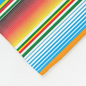 メキシコのセラープ横線パタカラフルーン フリースブランケット (角)