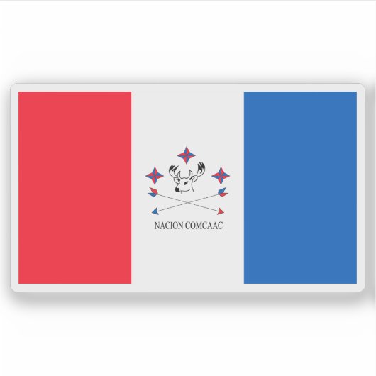 メキシコのセリまたはコマカク州旗 シール (正面)