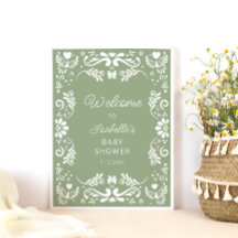 メキシコのセージ緑の赤ちゃんシャワーへようこそ
