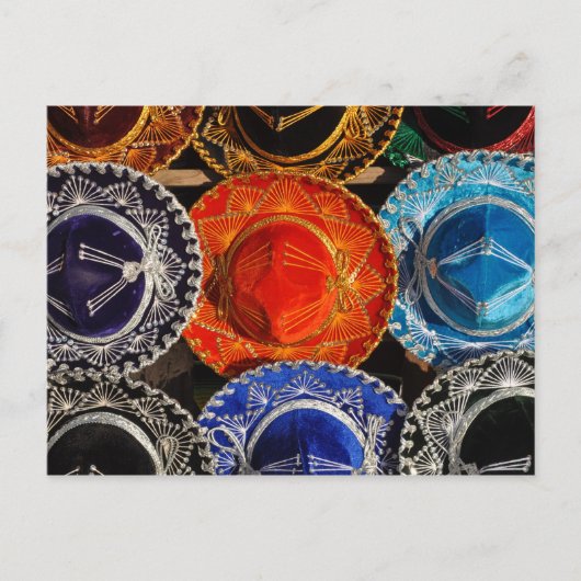 メキシコのソンブレロス葉書 ポストカード (正面)