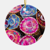 メキシコのソンブレロス セラミックオーナメント (正面)