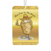 メキシコのソンブレロ帽子ポテトキャラクター カーエアーフレッシュナー (裏面)