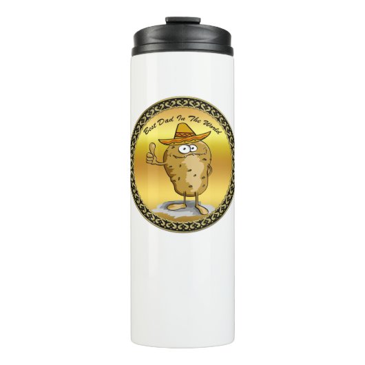 メキシコのソンブレロ帽子ポテトキャラクター タンブラー (正面)