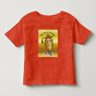 メキシコのソンブレロ帽子ポテトキャラクター トドラーTシャツ