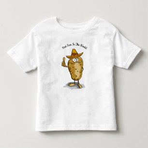 メキシコのソンブレロ帽子ポテトデザイン トドラーTシャツ