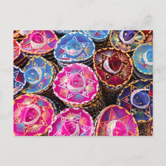 メキシコのソンブレロ ポストカード (正面)