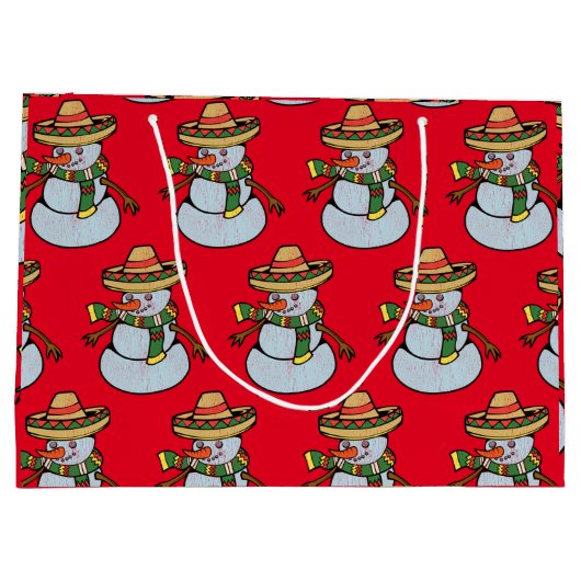 メキシコのソンブレロSanta Thunder_Cove ラージペーパーバッグ (裏面)