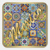 メキシコのタイルのシール スクエアシール (正面)