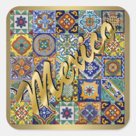 メキシコのタイルのシール スクエアシール