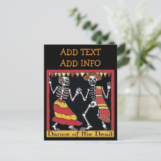 メキシコのタイル、死者のダンス ポストカード (スタンド正面)