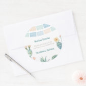 メキシコのタコでフィエスタの誕生日パーティーのお気に入り ラウンドシール (封筒)