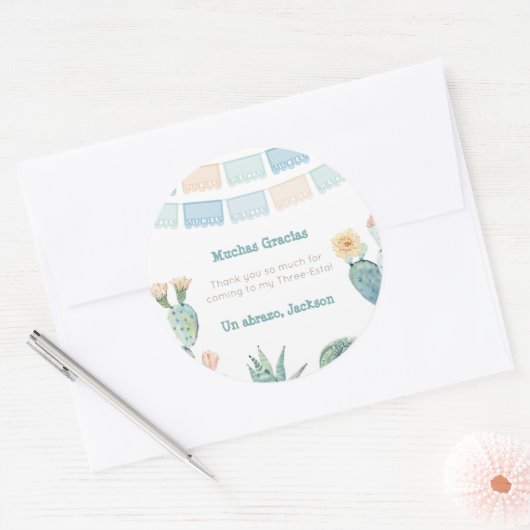 メキシコのタコでフィエスタの誕生日パーティーのお気に入り ラウンドシール (封筒)