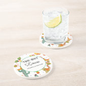 メキシコのタコの恋のブライダルシャワーパーティーの好意 コースター (側面)