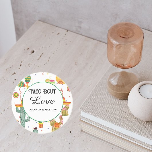 メキシコのタコの恋のブライダルシャワーパーティーの好意 コースター