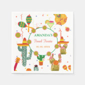 メキシコのタコの恋のブライダルシャワーパーティーの好意 スタンダードカクテルナプキン (正面)