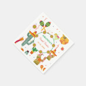 メキシコのタコの恋のブライダルシャワーパーティーの好意 スタンダードカクテルナプキン (角)