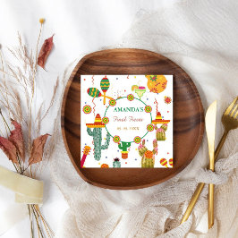 メキシコのタコの恋のブライダルシャワーパーティーの好意 スタンダードカクテルナプキン