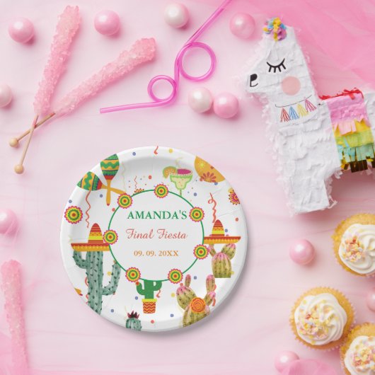 メキシコのタコの恋のブライダルシャワーパーティーの好意 ペーパープレート (パーティー)
