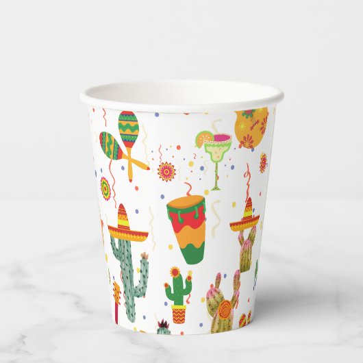 メキシコのタコの恋のブライダルシャワーパーティーの好意 紙コップ (裏面)