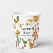 メキシコのタコの恋のブライダルシャワーパーティーの好意 紙コップ (正面)