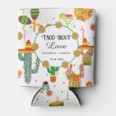 メキシコのタコの恋のブライダルシャワーパーティーの好意 缶クーラー (正面)