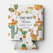 メキシコのタコの恋のブライダルシャワーパーティーの好意 缶クーラー (裏面)