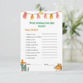 メキシコのタコは赤ちゃんシャワーゲームカードを願う 招待状 (スタンド正面)