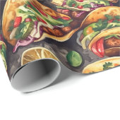 メキシコのタコウォーター色 ラッピングペーパー (ロールコーナー)