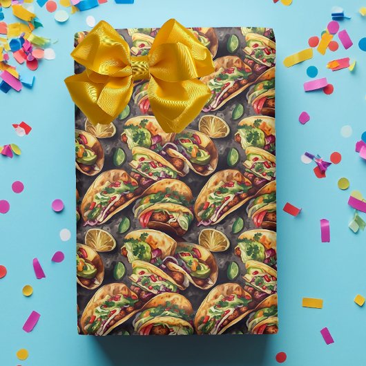 メキシコのタコウォーター色 ラッピングペーパー