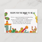 メキシコのタコスは花嫁の要求レシピに取り組む エンクロージャーカード (正面)