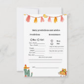 メキシコのタコベビー予測ベビーシャワーゲームカード 招待状 (正面)