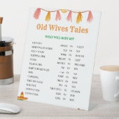 メキシコのタコ古いWIvesテイルズベビーシャワーゲームPos 台座サイン (インサイチュ)