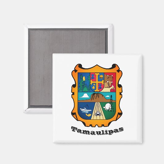 メキシコのタマウリパスの紋章(州) マグネット (正面/裏面)