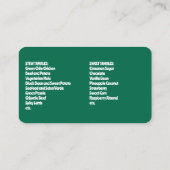 メキシコのタマレス 名刺 (裏面)