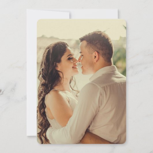 メキシコのタラスペインのベラ写真結婚式招待状 招待状 (裏面)