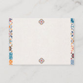 メキシコのタラベカラフルラフローラ結婚フィエスタ エンクロージャーカード (裏面)