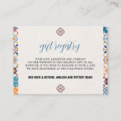 メキシコのタラベカラフルラフローラ結婚フィエスタ エンクロージャーカード (正面)