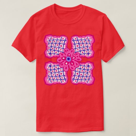 メキシコのタラベラのセラミックタイルパターン Tシャツ (デザイン正面)