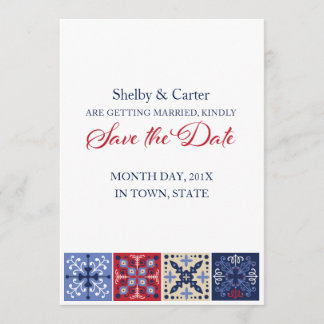 メキシコのタラベラのタイル結婚式の日付を保存 セーブザデート