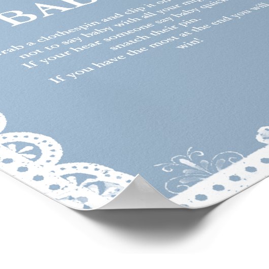 メキシコのタラベラはベビーの赤ちゃんシャワーのサインを言わない ポスター (角)