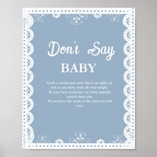 メキシコのタラベラはベビーの赤ちゃんシャワーのサインを言わない ポスター (正面)
