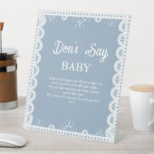 メキシコのタラベラはベビーの赤ちゃんシャワーのサインを言わない 台座サイン (インサイチュ)