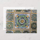 メキシコのタラベラスタイル瓦 ポストカード (正面/裏面)