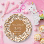 メキシコのタラベラテラコッタのウェディングシャワー モノグラム ペーパープレート (パーティー)