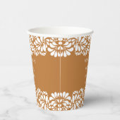 メキシコのタラベラテラコッタのウェディングシャワー モノグラム 紙コップ (右)