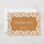 メキシコのタラベラテラコッタのブライズシャワー サンキューカード (正面)