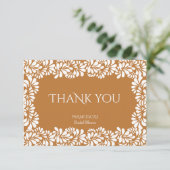 メキシコのタラベラテラコッタのブライズシャワー サンキューカード (スタンド正面)