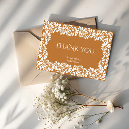 メキシコのタラベラテラコッタのブライズシャワー サンキューカード